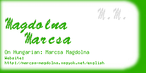 magdolna marcsa business card